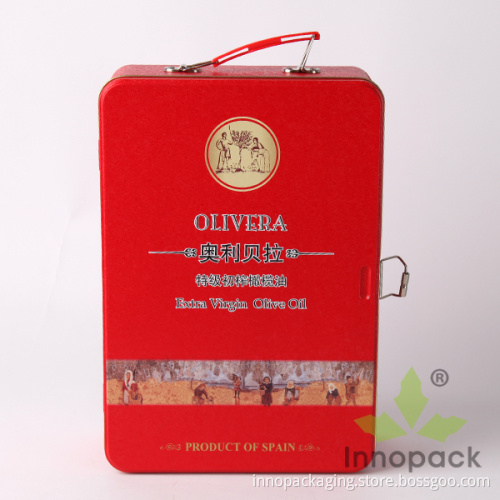 Decorative Rectangular Metal Candy Gift Box with Lock